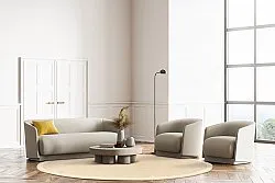 Tappeto rotondo (sisal) - Agave (beige/beige)
