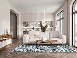 Shaggy Indoor-Outdoor - Trenton (bianco/blu)