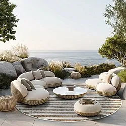 Tappeti rotondi - Indoor/Outdoor Baldwin (cream/beige)