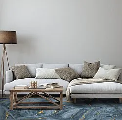 Tappeto Wilton - Storm (blu/oro)