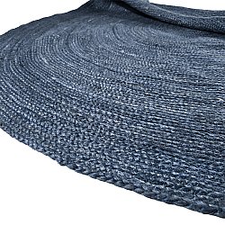 Tappeto rotondo in juta - Amasia (blu)