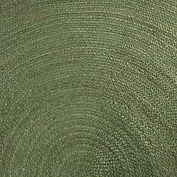 Tappeto rotondo in juta - Amasia (verde militare)