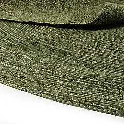 Tappeto rotondo in juta - Amasia (verde militare)