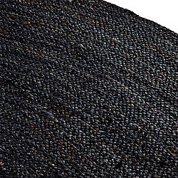 Tappeto rotondo in juta - Amasia (blu scuro)