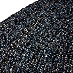 Tappeto rotondo in juta - Amasia (blu scuro)