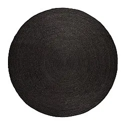 Tappeto rotondo in juta - Amasia (nero)