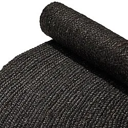 Tappeto rotondo in juta - Amasia (nero)