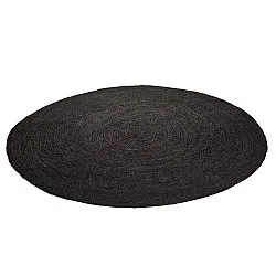 Tappeto rotondo in juta - Amasia (nero)