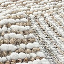 Tappeto In Iuta - Bally Jute/wool Bubble (natura/bianco)
