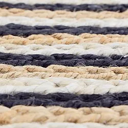 Tappeto In Iuta - Howrah Braided Jute (naturale/bianco/nero)