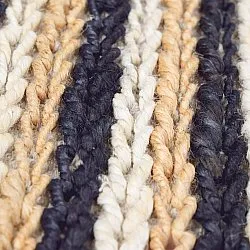 Tappeto In Iuta - Howrah Braided Jute (naturale/bianco/nero)