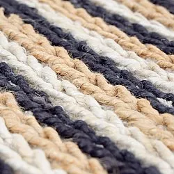 Tappeto In Iuta - Howrah Braided Jute (naturale/bianco/nero)