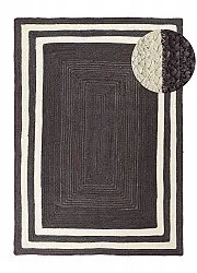 Tappeto In Iuta - Jessore (tortora scuro/bianco)