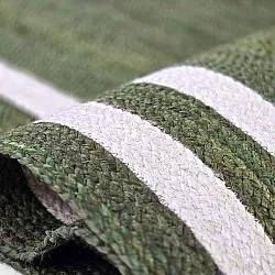 Tappeto In Iuta - Jessore (verde militare/bianco)