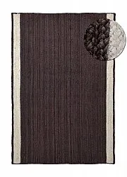 Tappeto In Iuta - Senaki (tortora scuro/bianco)