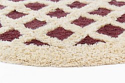 Tappeti rotondi - Kara (marrone/offwhite)