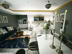 Tappeto Wilton - Padova (nero/bianco/oro)