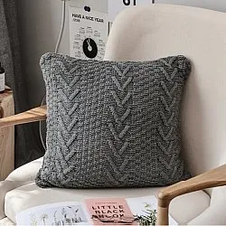 Federa - Knit Macrame 45 x 45 cm (grigio)