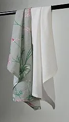 Asciugamani da cucina in confezione da 2 - Adella (verde/viola)