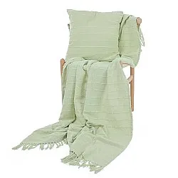 Coperte - Nalani cotton throw (verde chiaro)