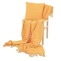 Coperte - Nalani cotton throw (arancia)