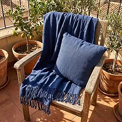 Federa - Veya cotton cushion cover (blu navy)