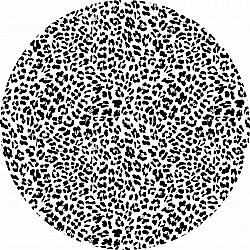 Tappeti rotondi - Leopard (nero/bianco)