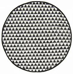 Tappeti rotondi - Lindby (nero/bianco)