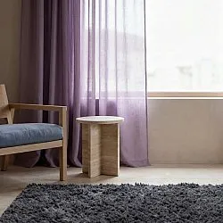 Tende Set da 2 - Tenda misto lino Lumira (viola)