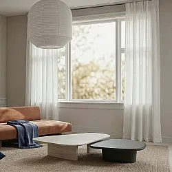 Tende Set da 2 - Tenda misto lino Lumira (bianco)
