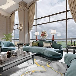 Tappeto Wilton - Manilva (grigio/bianco/oro)
