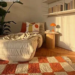 Tappeto A Pelo Lungo - Maranello Natural Cotton Shaggy (arancia)
