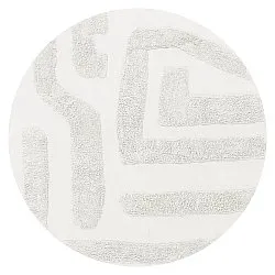 Tappeti rotondi - Alexa Natural Cotton Shaggy (offwhite)