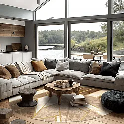 Tappeto rotondo - Amasra (beige)