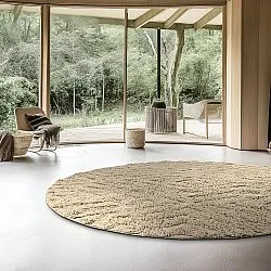 Tappeti rotondi - Amberley Natural Cotton Shaggy (beige)