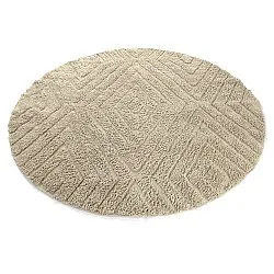 Tappeti rotondi - Amberley Natural Cotton Shaggy (beige)