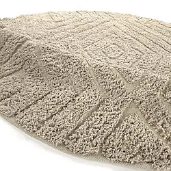 Tappeti rotondi - Amberley Natural Cotton Shaggy (beige)