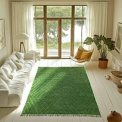 Tappeto A Pelo Lungo - Amberley Natural Cotton Shaggy (verde)
