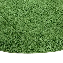Tappeti rotondi - Amberley Natural Cotton Shaggy (verde)