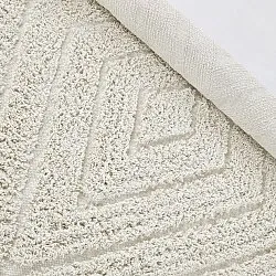Tappeti rotondi - Amberley Natural Cotton Shaggy (bianco)