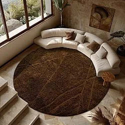 Tappeti rotondi - Andrea Natural Cotton Shaggy (marrone)