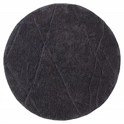 Tappeti rotondi - Andrea Natural Cotton Shaggy (nero)