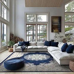 Tappeto Wilton - Asara (blu)