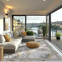Tappeto Wilton - Attika (grigio/bianco/oro)