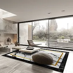 Tappeto Wilton - Avola (nero/bianco/oro)