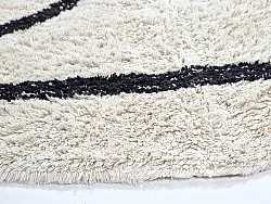 Tappeti rotondi - Bavello Natural Cotton Shaggy (offwhite/nero)
