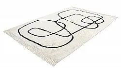 Tappeto A Pelo Lungo - Bavello Natural Cotton Shaggy (offwhite/nero)