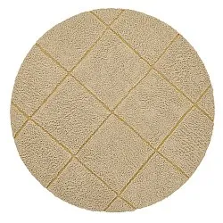 Tappeti rotondi - Bellevue Natural Cotton Shaggy (beige/marrone)