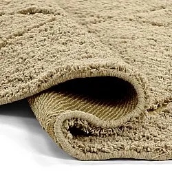 Tappeti rotondi - Bellevue Natural Cotton Shaggy (beige/marrone)