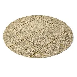 Tappeti rotondi - Bellevue Natural Cotton Shaggy (beige/marrone)